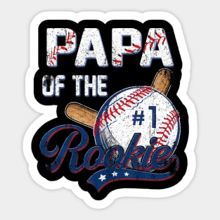 Papa of The Rookie 1 Years old Team 1st Birthday Baseball Sticker